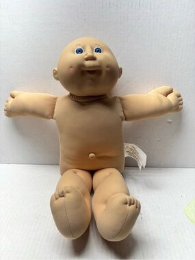Vintage Cabbage Patch Kids Doll Bald 2 Bottom Teeth
Dimples Blue Eyes HM 10